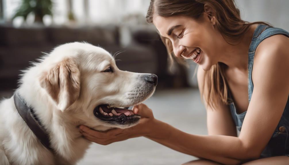 mostrare affetto al cane